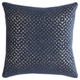 thumbnail image 1 of HomeRoots 403194 Navy Gold Cross Hatch Pattern Throw Pillow, 1 of 1
