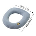 thumbnail image 2 of Clearance! Tunhigl Toilet Seat Cushion Four Seasons Thickened Toilet Cover Knitted Toilet Seat Cushion Washable Household Toilet Cover Winter Warm Toilet Seat Cover Mat, 2 of 4