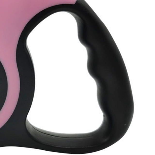 Correa retráctil para mascotas Control de botón Mango ergonómico Cinturón seguro para caminar para perros para gato Conejo 16.4 pies Rosa