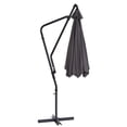 thumbnail image 4 of CorLiving Solward 10ft Tilting Cantilever Patio Umbrella with Steel Frame and 6 Support Arms, Grey, 4 of 7