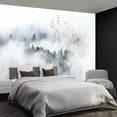 thumbnail image 2 of - Nature Forest Tree Mural Woodland Landscape Backgrounds Cottage Jungle Wallpaper Extra Large Wall murals for Bedroom Living Room（not Peel and Stick）-, 2 of 5