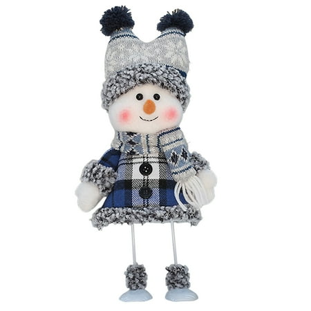 

Ornament Christmas 1 PCS Christmas Handmade Cute Snowman Animated Knit Doll Collectible Figurine Xmas Bedroom Home Decorations Holiday Presents Fabric Doll Cute Ski Swing Snowman Decora