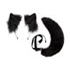 thumbnail image 5 of Cola de zorro sintética, diadema suave peluda, de usar, pinzas para el cabello para niñas adolescentes, cosplay, cumpleaños, vacaciones Negro Hugo orejas de zorro y tai, 5 of 7