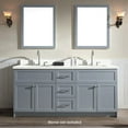 thumbnail image 3 of ARIEL Hamlet 73 in. Bath Vanity in Black with Quartz Vanity Top in White with White Basins, 3 of 7