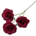 thumbnail image 2 of Clearance Under $3 Artificial Rose Stem 3-Head Rose Spray For Living Room Vase Filler,Cloth (G) (1Pc), 2 of 9