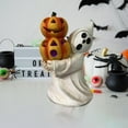 Pumpkin Figurines Light Up Resin Statue Pumpkin Figurines Novelty 2024