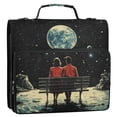 thumbnail image 5 of FORMRS Zipper Binder with Shoulder Strap 2-inch Ring 500 Sheet Capacity File Bag, Red Sitting on The Moon, 5 of 5