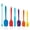 Multi-color, variant on PECULA 7 Pieces Silicone Spatula Set, Food Grade Spatulas Silicone Heat Resistant (600°F) , BPA Free Spatulas, Silicone Spatula for Cooking Mixing & Baking Nonstick Cookware
