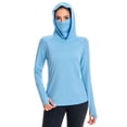thumbnail image 2 of BASSDASH Women’s UPF 50+ Sun Protection Hoodie with Face Mask Neck Gaiter Breathable Long Sleeve Shirt for Hiking Fishing, 2 of 9