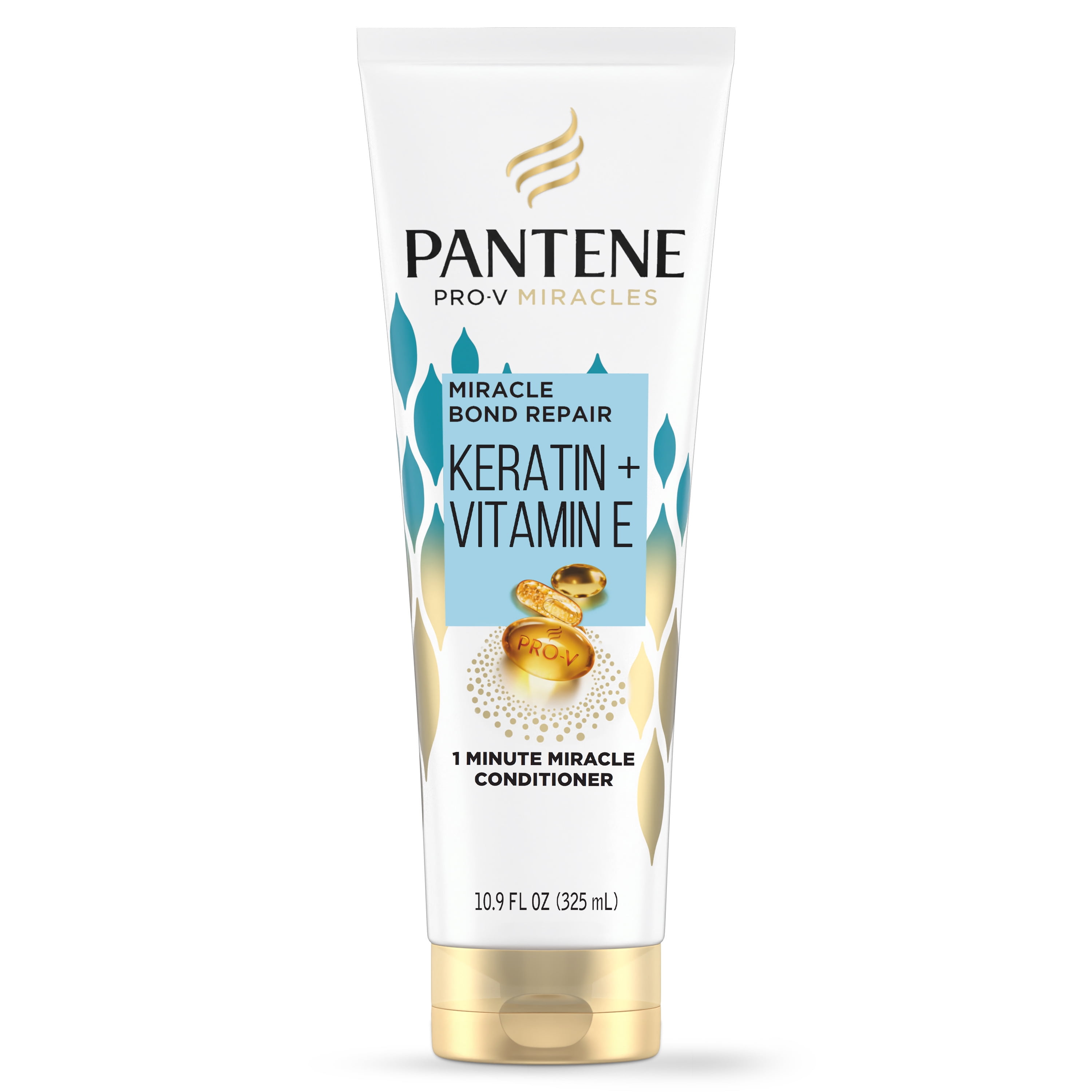 Pantene Pro-V Conditioner Miracle Bond Repair Keratin + Vitamin E 1 Minute Miracle, 10.9 fl oz for All Hair Types