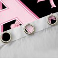thumbnail image 4 of Feelyou Black Pink Letter Curtains Pack of 2 (42x84 Each) for Kids, Bowknot Monogrammed A Curtains Blackout, Princess Bow-tie Bedroom Curtains, Window Curtains Home Decor, 4 of 6