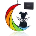 thumbnail image 5 of HNZXIB Black Dog on Moon Rainbow Bridge Sun Catcher Hanging Suncatcher Acrylic Dog Memorial Ornament, 5 of 6