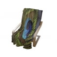 thumbnail image 4 of Peacock Soft Flannel Fleece Throw Blanket, Bird Feather Eye Shape Close up Picture Exotic Wildlife Themed, Cozy Plush for Indoor and Outdoor Use, 70" x 90", Green Teal Mustard, by Ambesonne, 4 of 6