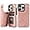 Rose Gold, variant on Compatible with iPhone 15 Pro Case Wallet with Card Holder,Embossed Butterfly Pattern PU Leather Double Buttons Flip Protective Shockproof Cover for Magnetic Car Mount 6.1 Inch (Rose Gold)
