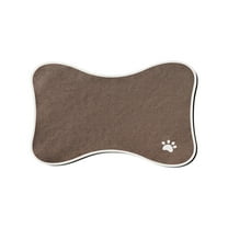 Nebwoak Silicone Pet Feeding Mat for Dogs and Cats, Waterproof Non-Slip Easy to Clean, 40x30cm Heat Resistant Durable Pet Food Placemat, Coffee
