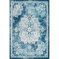 thumbnail image 1 of Unique Loom Parker Medallion Vintage Border Rug 6' x 9' Rectangle Blue/Ivory, 1 of 1