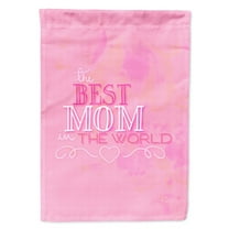 Carolines Treasures BB5419GF The Best Mom in the World Pink Flag Garden Size  Small multicolor