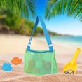 thumbnail image 4 of Bolsa De Juguetes Bolso de playa de malla Bolso de mano estilo Ins lindo Bolso de recolección para exteriores (Verde azul), 4 of 6
