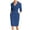 AA-Blue, variant on Women's Wear to Work Bodycon Dress 3/4 Sleeve Pleated V Neck Pencil Dresses Business Casual Office Outfits Blue M