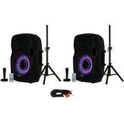 Best Dj Speakers - Acoustic Audio AA15LBS Powered 1000W 15" Bluetooth Flashing Review 