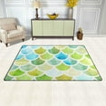 thumbnail image 3 of Coolnut Lightweight Non Slip Carpet Mats 60 x 39 inch (5'x 3'3"), Area Soft Rugs Floor Mat Rug Decoration for Kids Room Living Room Green Blue Mermaid Scales, 3 of 6
