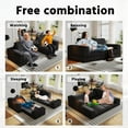 thumbnail image 2 of 78.7" Boneless Loveseat Couch, Cloud Modular Sectional Sofa, Unique Knitted Fabric, Comfy Deep Seat Cloud Couch for Living Room, Bedroom, No Assembly Required(Black), 2 of 8