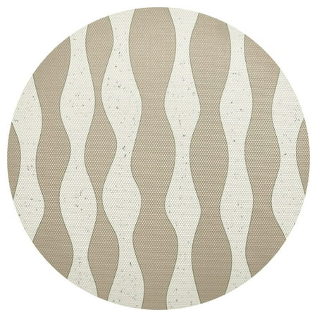 

Wavy Cream Pattern 4-Piece 15.4in Heat-Proof PVC Plate Mats Easy Cut and Clean for Family Use