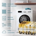 thumbnail image 5 of Throw Blanket Fleece Throw Blanket 50x60in, Watercolor Sunflower Love Bee Sunshine Soft Lightweight Bed Blankets Yellow Gingham Check Fuzzy Couch Blankets for All Season, 5 of 9