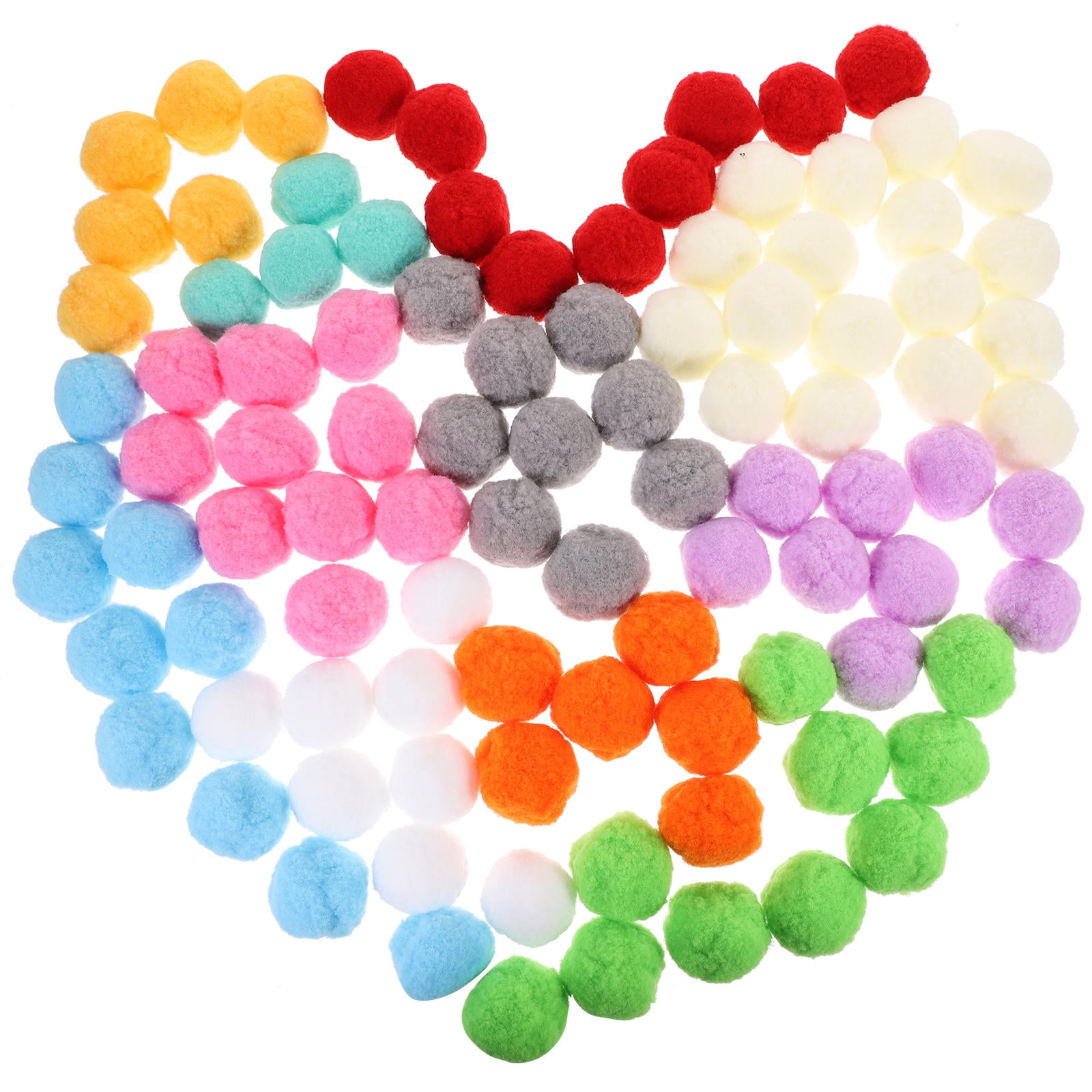 FRCOLOR  100 Pcs Crafting Fluffy Balls Clothing Pom Poms Large Blue Colorful