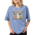 thumbnail image 6 of Ink Printed Image NOT a Quilt Patch - Camo Bunny Trio Easter Graphic Tee Blue Jean Shirt Adult Large, 6 of 8