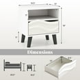 thumbnail image 3 of Gymax 2PCS Nightstand w/Drawer 3D Wavy Pattern Open Shelf Small Sofa Couch Side Table, 3 of 10