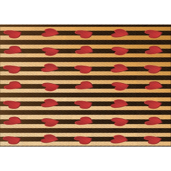 Ahgly Company Indoor Rectangle Patterned Maroon Red Area Rugs, 7' x 10'