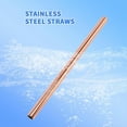 thumbnail image 3 of Reusable Colorful Stainless Steel Straws, Bubble Tea Straws, 6 Large Metal Straws, 3 Cleaning Brush, 3 of 5