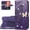 Purple, variant on Wallet Case for iPhone 13 Pro Max,3D Butterfly Pattern PU Leather Case with Strong Magnetic Clasp and 3 Card Slots Holder Cover for iPhone 13 Pro Max (6.7) HZD Rhinestone Rose Gold