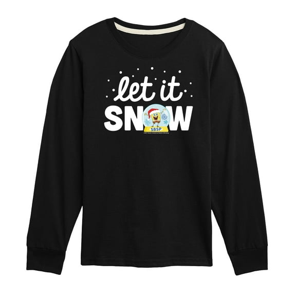 SpongeBob SquarePants - Let It Snow - Toddler And Youth Long Sleeve Graphic T-Shirt