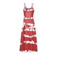 thumbnail image 5 of Viikei Sleeveless Dress Summer Dresses for Women Plus Size Dresses Clearance Round Neck Sleeveless Gradient Tie-Dye Striped Casual Bohemian Maxi Dress, 5 of 8