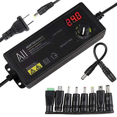 AC/DC Adjustable Power Adapter Supply 4-24V 2.5A 60W Speed Control Volt Display 