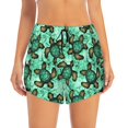 thumbnail image 2 of Salouo Sea Turtle Print Women's 2 in 1 Running Shorts Double-Layer Shorts Athletic Workout Gym Yoga Shorts Running Shorts for Women-Medium, 2 of 7