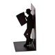 thumbnail image 1 of B Iron Figure Bookends Reading Book Support Retro Non-Skid Book Ends Stoppers for Shelves Home Office Desktop Decor, 1 of 5