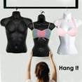 thumbnail image 3 of 2 Pack Female Mannequin Torso with Stand Dress Form Tshirt Display Countertop Hollow Back Body S-M Clothing Sizes (Black), 3 of 5