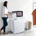 thumbnail image 4 of Portable Washing Machine, YOFE Compact Mini Washing Machine, Semi-automatic Washing Machine, Portable Mini Twin Tub Washing Machine for Camping Apartments, Washer(7.7lbs) /Spiner(6.6lbs), Gray, R4861, 4 of 11
