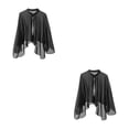 thumbnail image 4 of kurtrusly Cardigans en Chiffon Boho à la Mode pour Femmes Veste Ample Transparente Poncho Noir 140x53cm 2Ensemble, 4 of 6