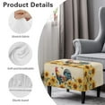 thumbnail image 6 of Xoenoiee Rooster Chicken Print Stretch Ottoman Cover Ottoman Slipcover Sofa Cover Sunflower Daisy Butterfly Footstool Protector Storage Ottoman Covers Furniture Protector with Elastic Bottom, S, 6 of 7