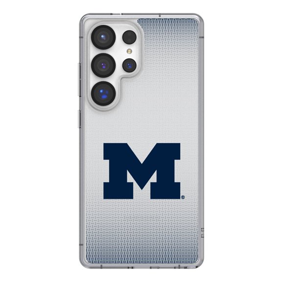Michigan Wolverines Linen Logo Galaxy Clear Case