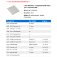 thumbnail image 2 of Cabin Air Filter - Compatible with 2006 - 2011 Chevy HHR 2007 2008 2009 2010, 2 of 2