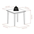 thumbnail image 2 of FurniFact Mid Century Dining Table In Solid Walnut Finish, Square Kitchen Table, 2 of 6