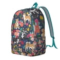 thumbnail image 5 of Floral Dog Design Vintage Backpack – Large Capacity Travel Backpack with Comfortable Carrying and Anti-theft Multifunctional Features for Pet Lovers and Female Professionals, 5 of 5