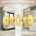 thumbnail image 4 of (10 Pack) knobelite Round Passage Door Knob(Non-Locking Knobs), Keyless Doorknobs Interior/Exterior Door Lockset,Passage Knobs for Hallway/Closet,Polished Brass Finish Modern Design Door Hardware, 4 of 6