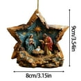thumbnail image 4 of 2025 Christmas Nativity Scene Ornaments Religious Acrylic 2D Hanging Pendant The Birth of Jesus Christian Christmas Tree Decorations Xmas Holiday Memorial Keepsake Gift, 4 of 9