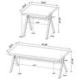 thumbnail image 6 of Colmar 3-piece Engineered Wood Coffee Table Set Golden Oak, 6 of 6